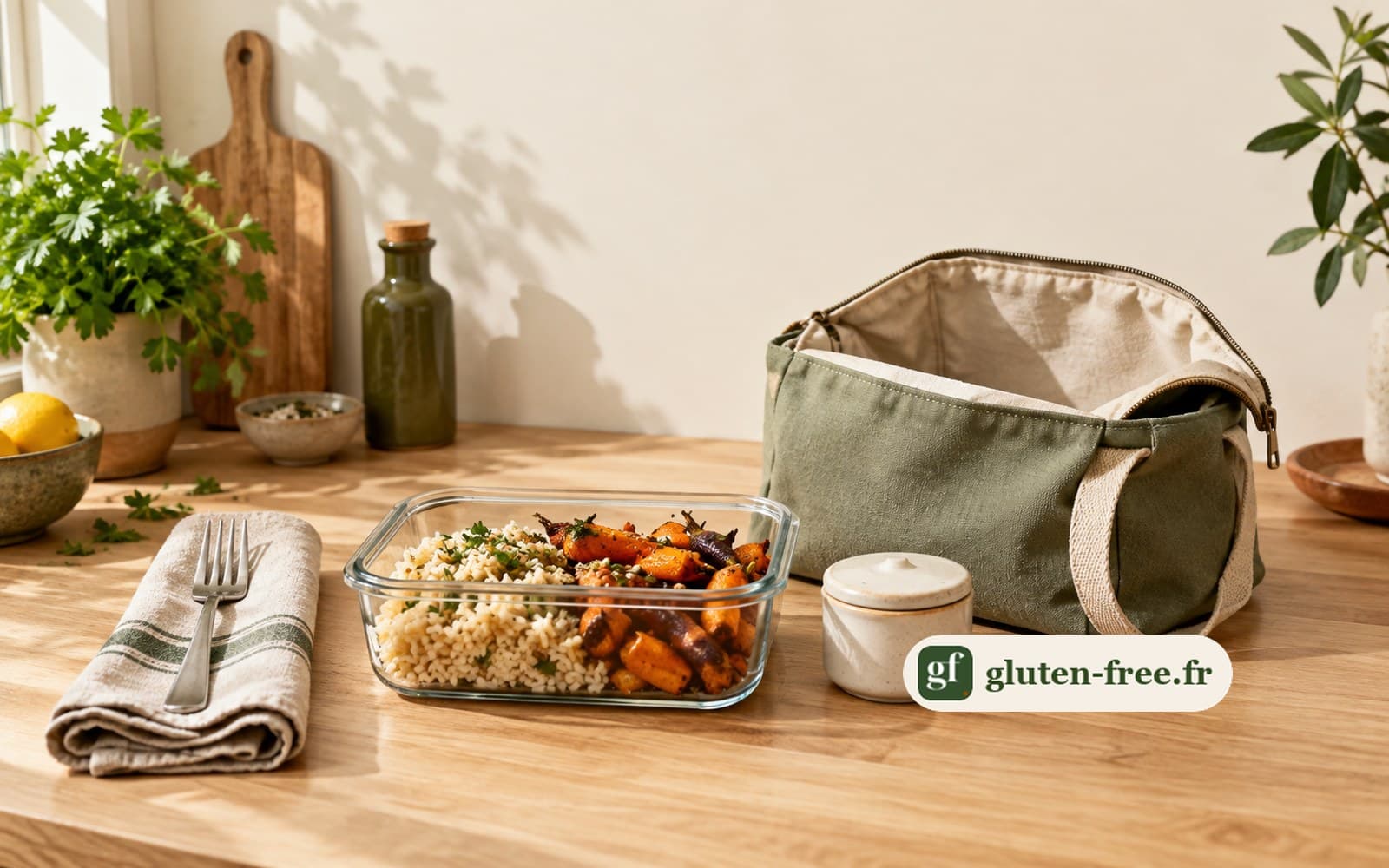Lunch box sans gluten : déjeuner au bureau
