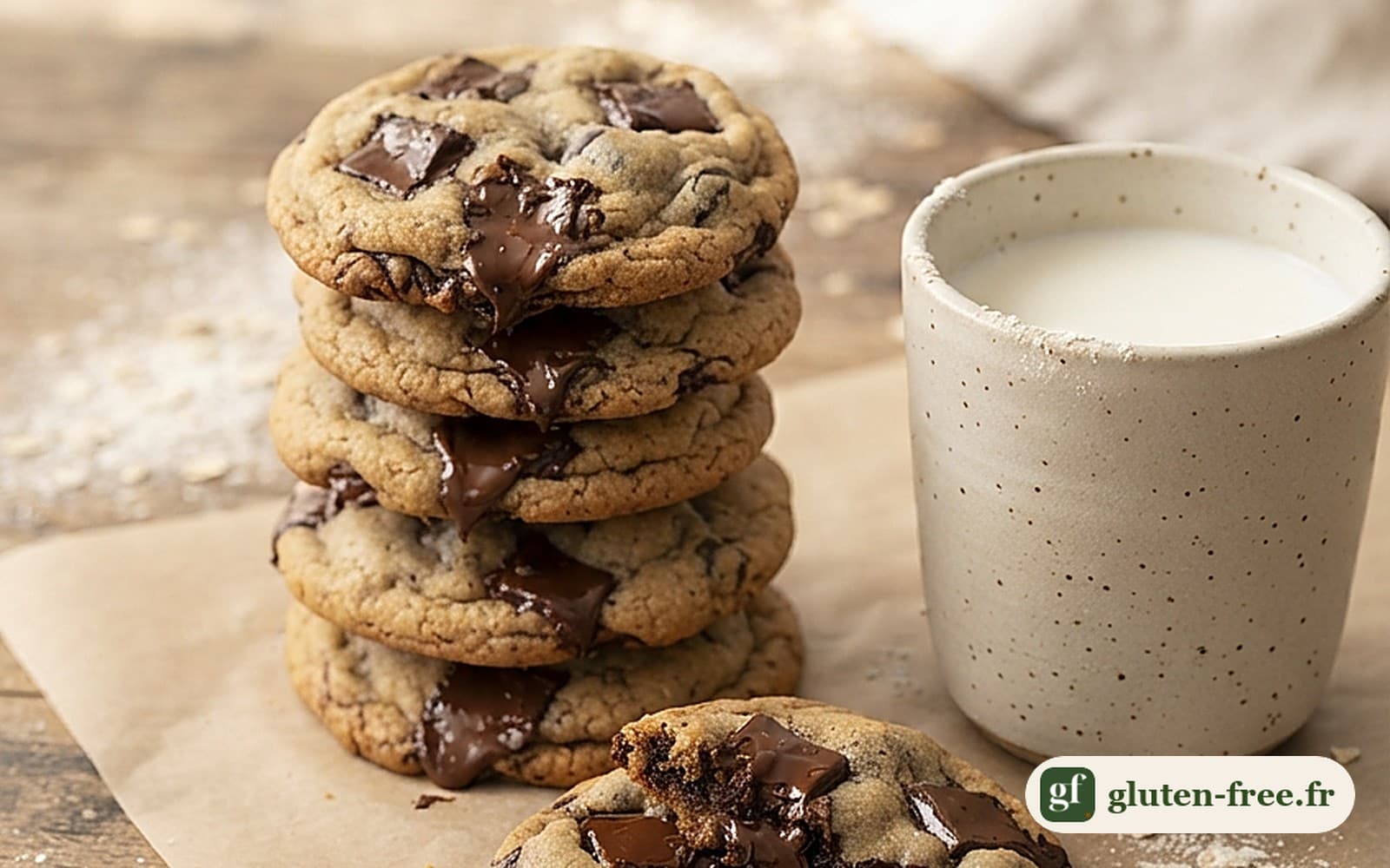 Recette cookies sans gluten : moelleux à cœur, croquants au bord (beurre noisette)