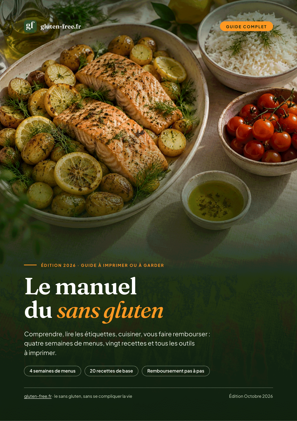 Couverture du guide alimentation sans gluten 2026